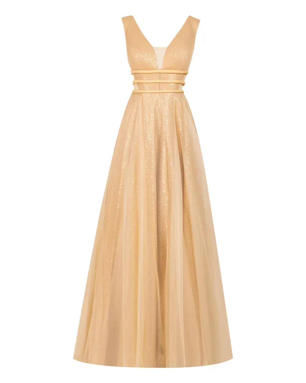 Belted  Evening Dress