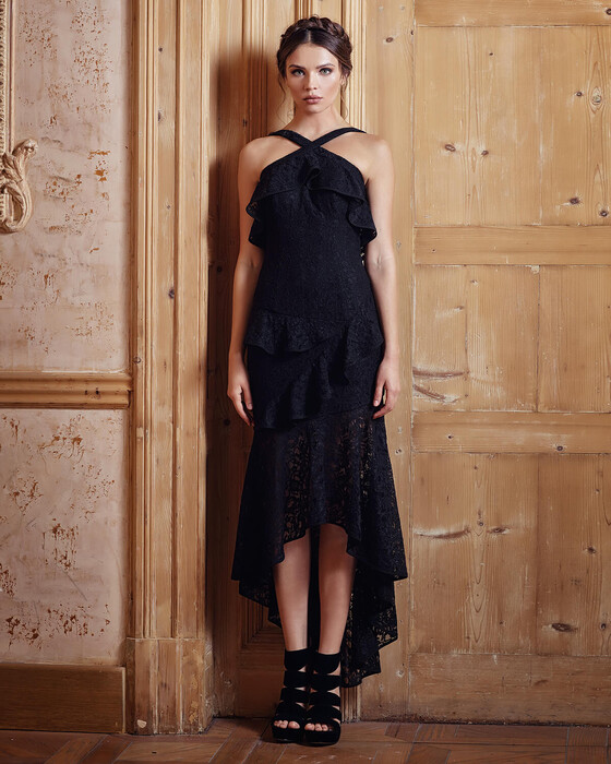 Frilled Evening Dress