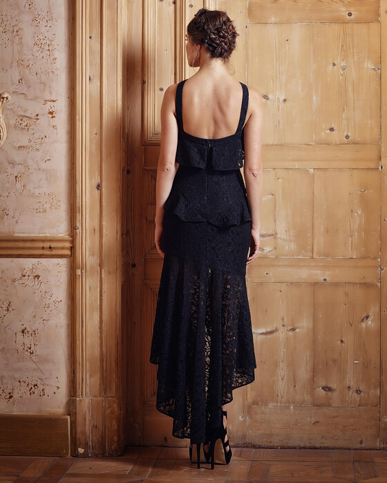 Frilled Evening Dress