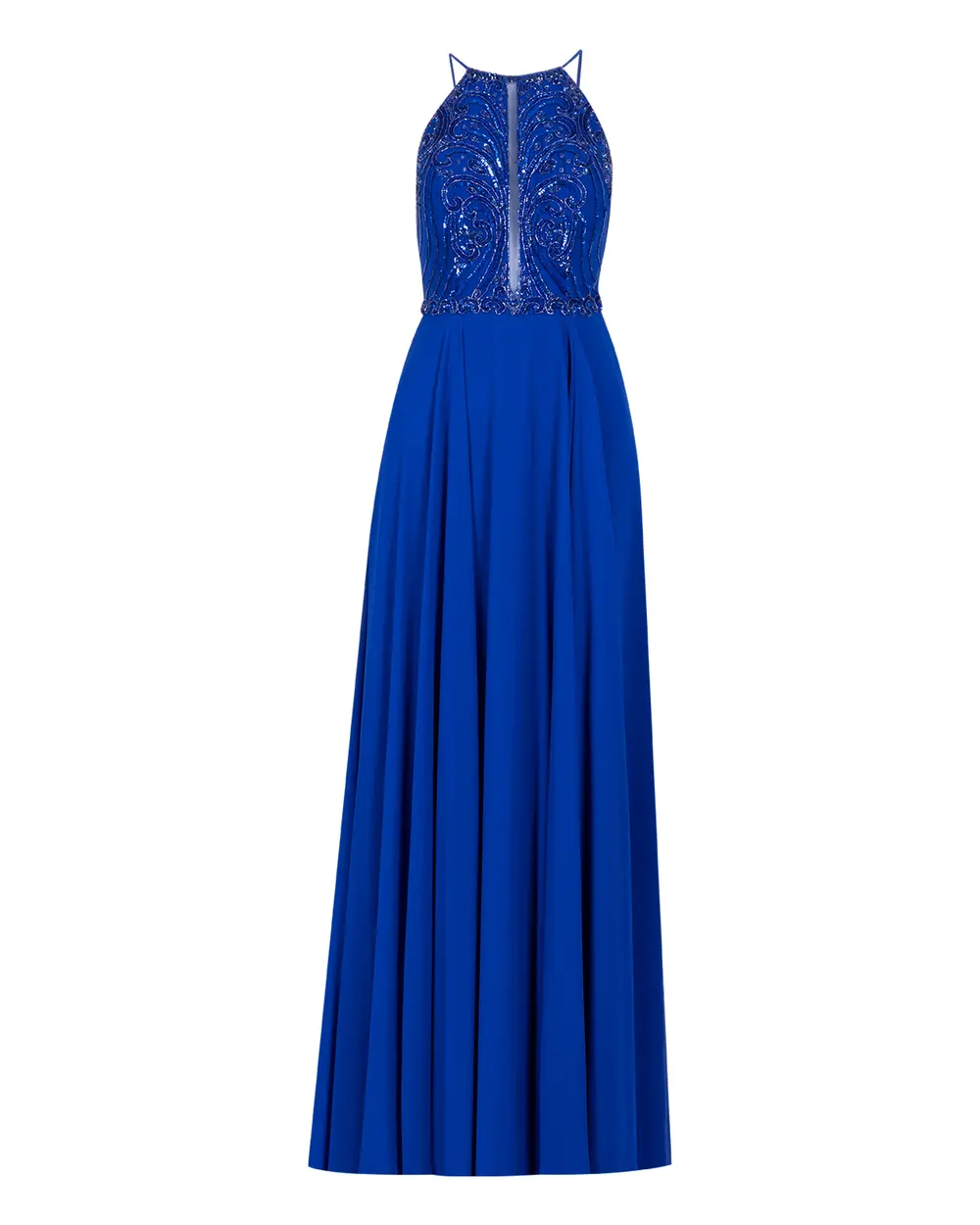 Slitted Indian Accesoried Evening Dress