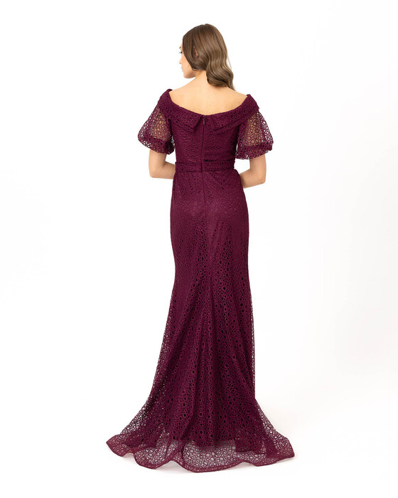  Fish Form Lace Evening Dress