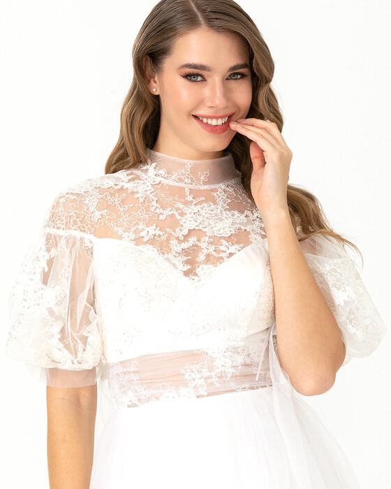 Lace Detailed Evening Dress