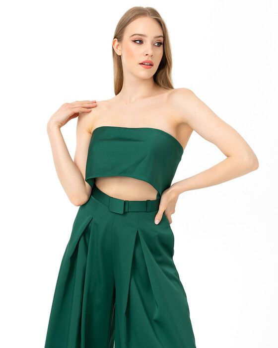 Strapless 2024 cropped jumpsuit