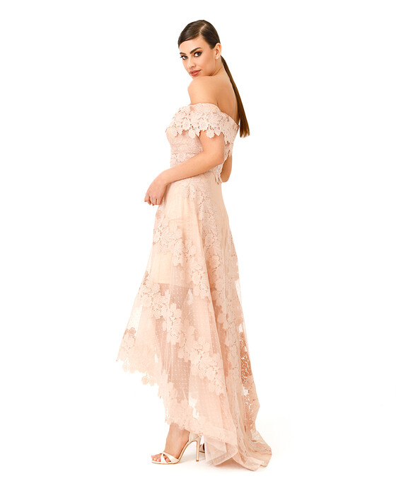  Lace Detailed Evening Dress