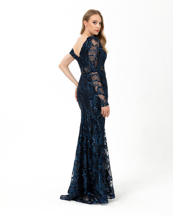  Fish Form Embroidered Evening Dress