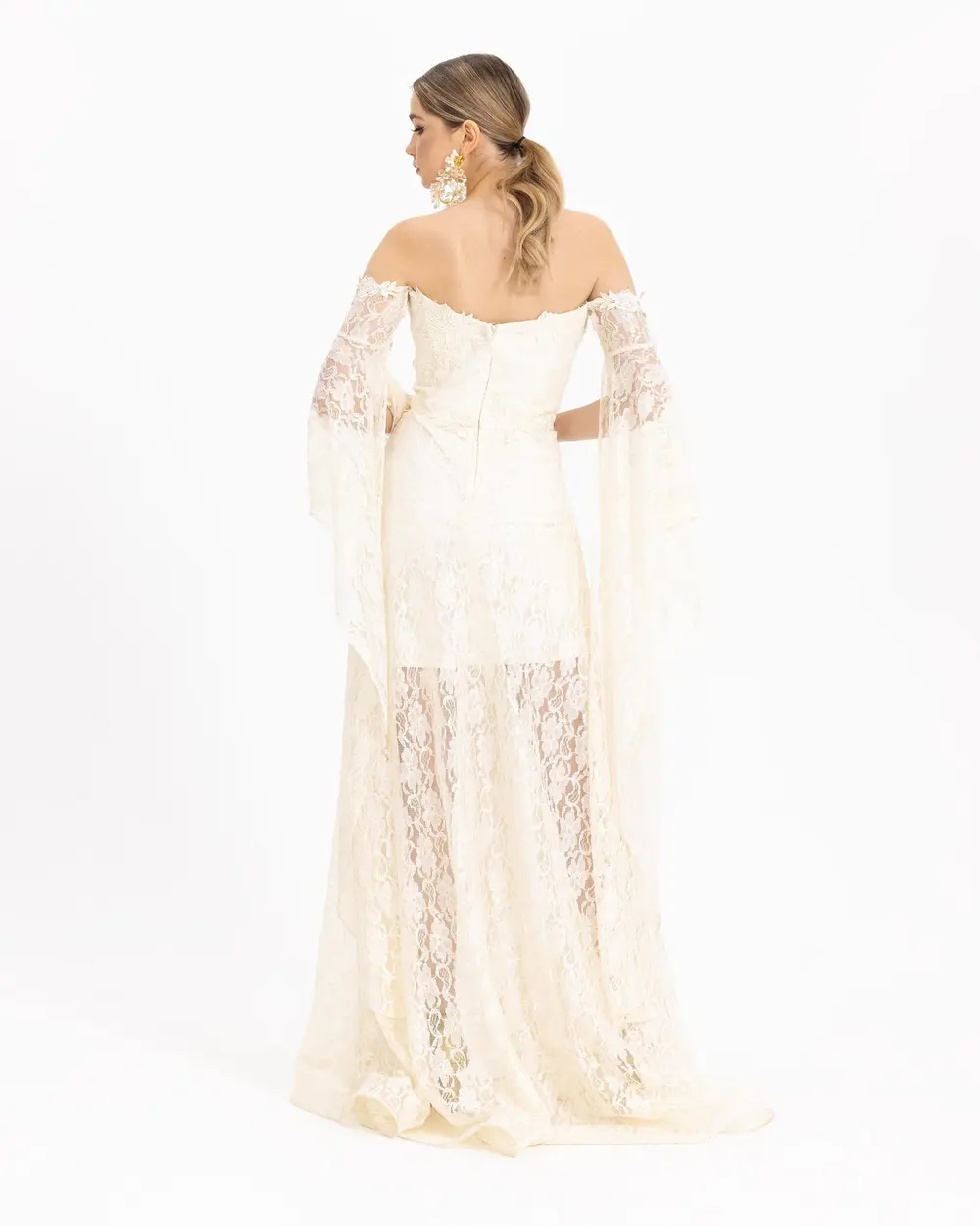 Straplez Dantel Abiye