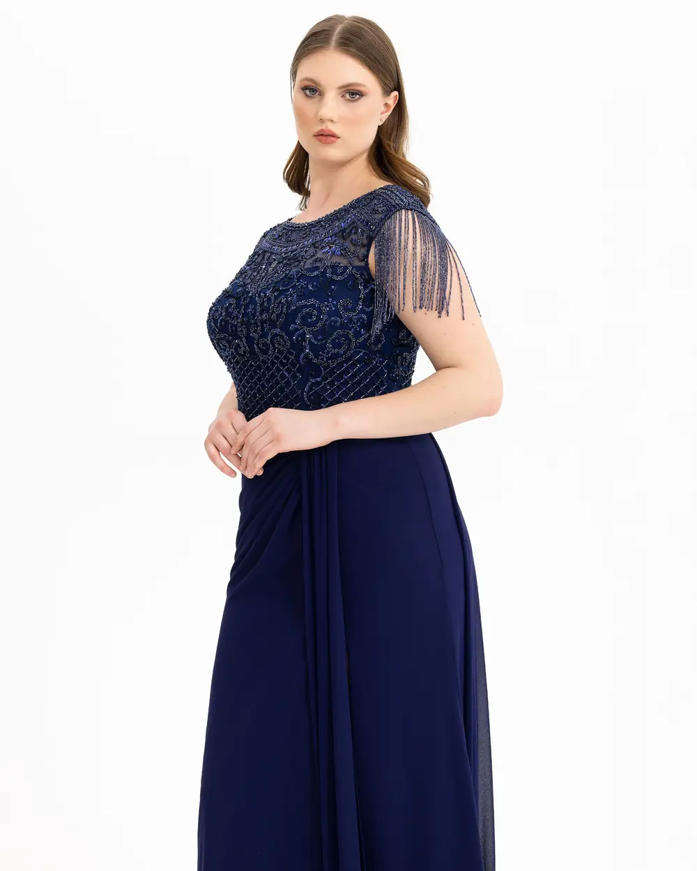 PLUS SIZE ACCESSORY EVENING DRESS