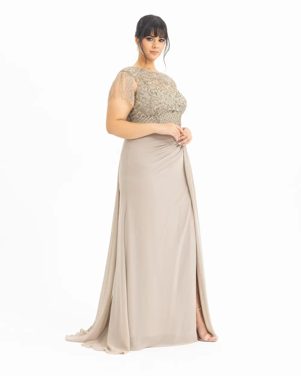 PLUS SIZE ACCESSORY EVENING DRESS