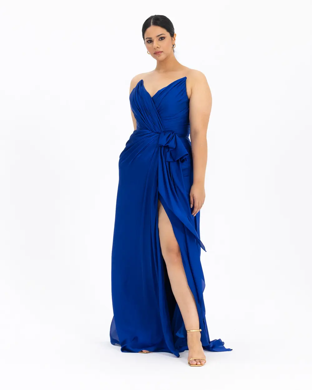  Plus Size Satin Look Evening Dress