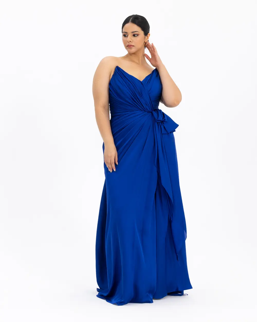  Plus Size Satin Look Evening Dress