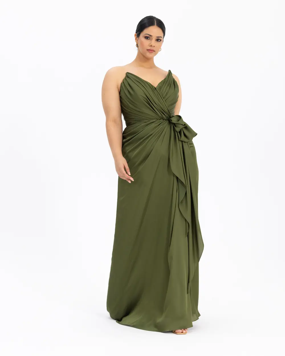  Plus Size Satin Look Evening Dress