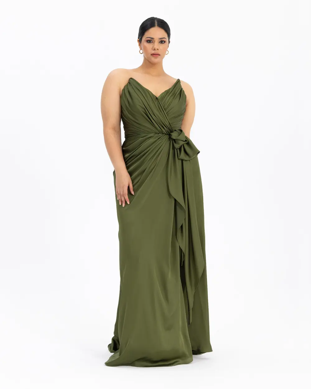  Plus Size Satin Look Evening Dress