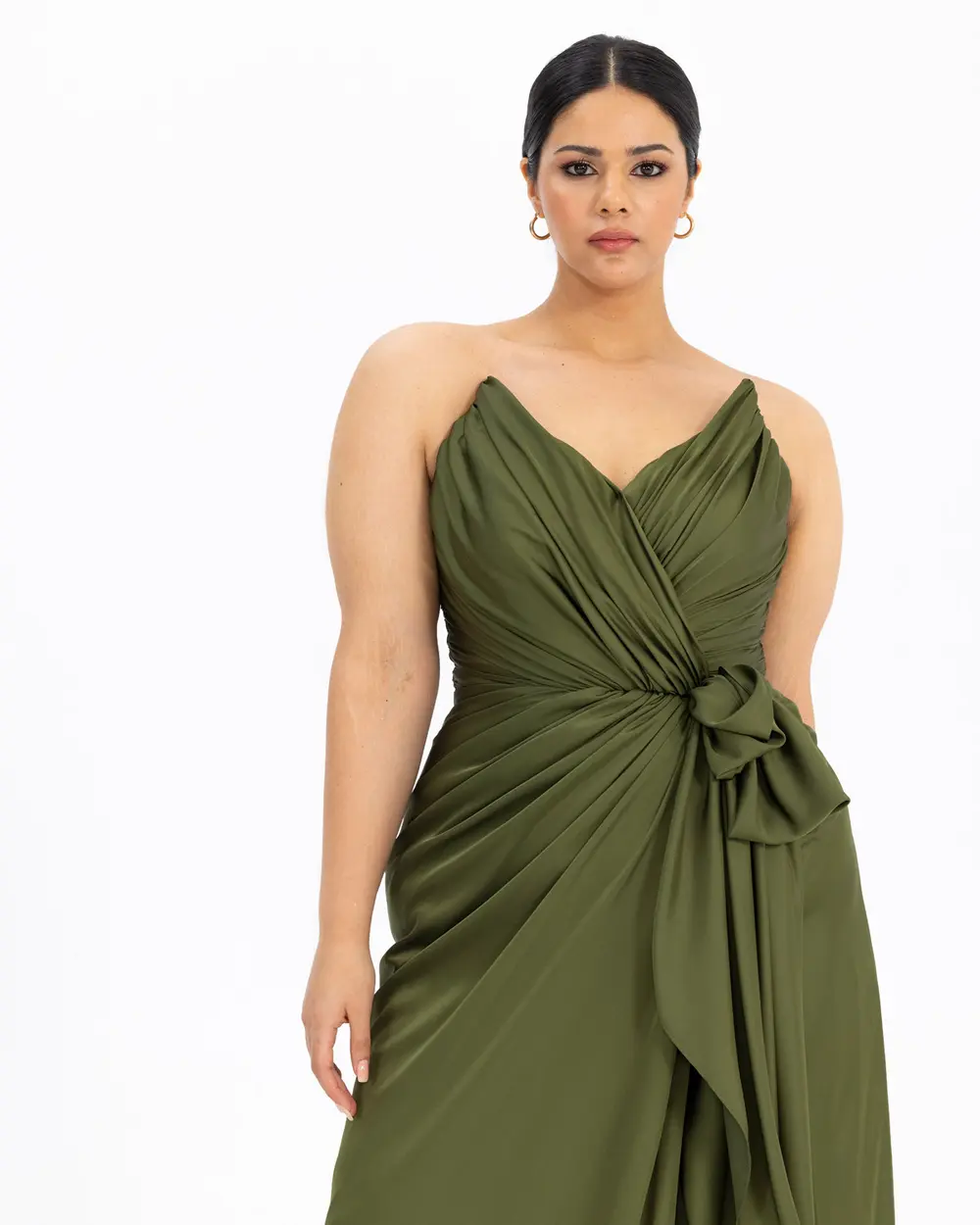  Plus Size Satin Look Evening Dress