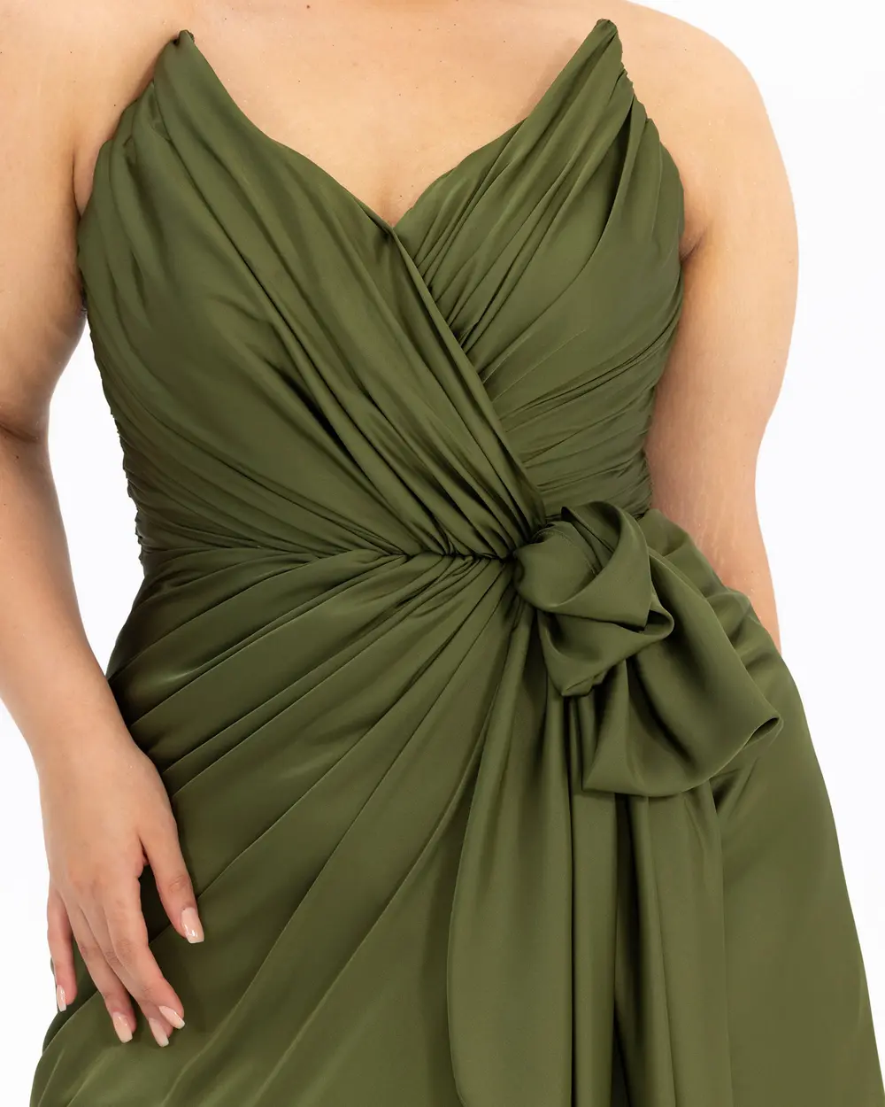  Plus Size Satin Look Evening Dress