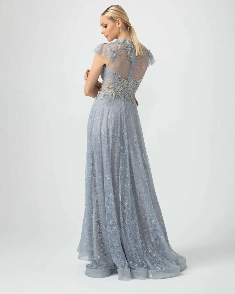 A-Line  Lace Evening Dress