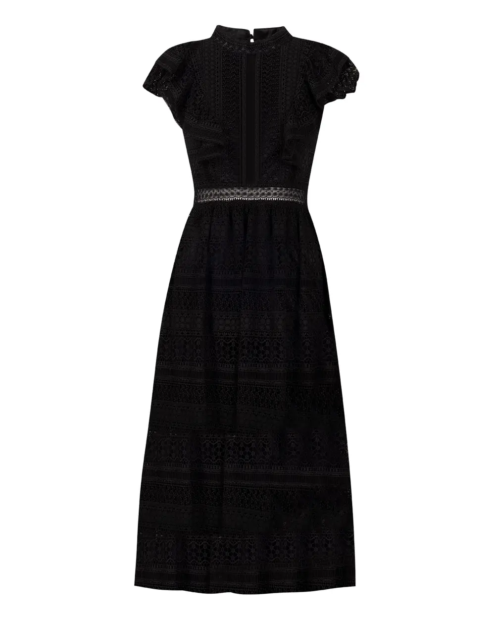 A Cut Zero Collar Lace Evening Dress