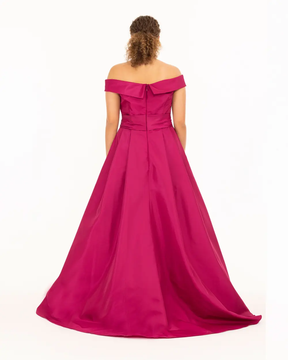 Strapless Neckline Open Shoulder Maxi Length Evening Dress