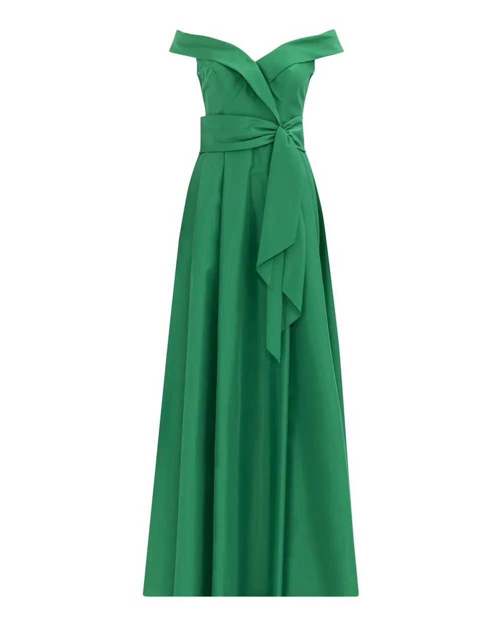 Strapless Neckline Open Shoulder Maxi Length Evening Dress