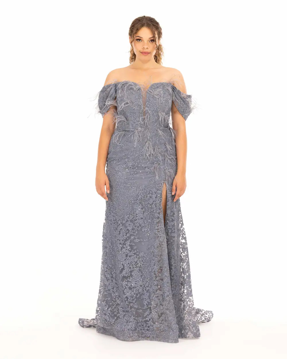 s7809 High Neck Lace Evening Gown main image 0