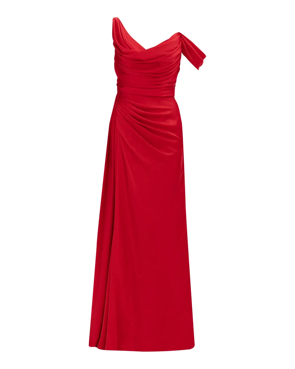 Satin One Shoulder Evening Dress