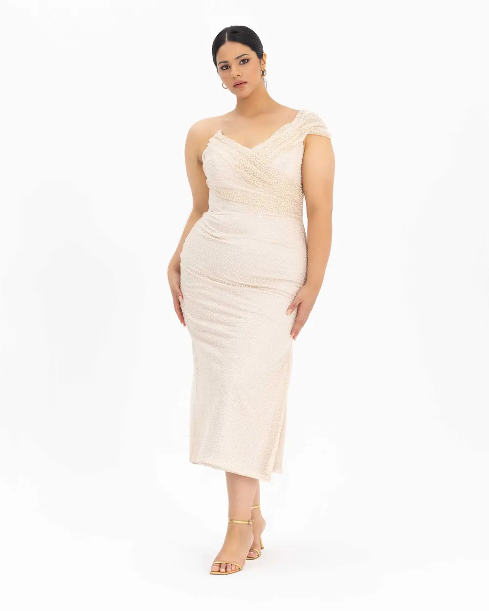  Plus Size One Shoulder Slim Formal Evening Dress