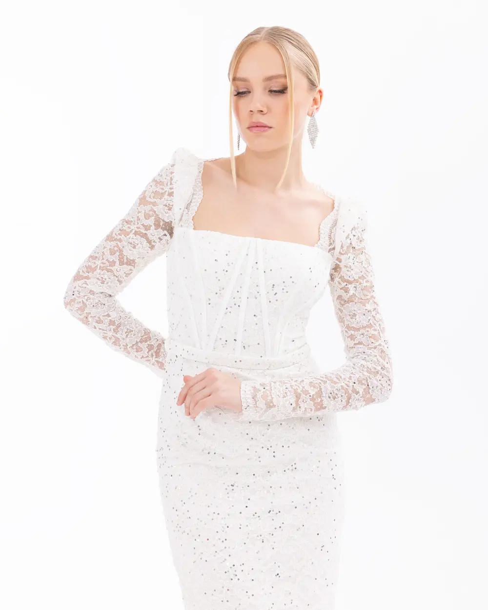 Ecru lace accessory dress - Gala Lace