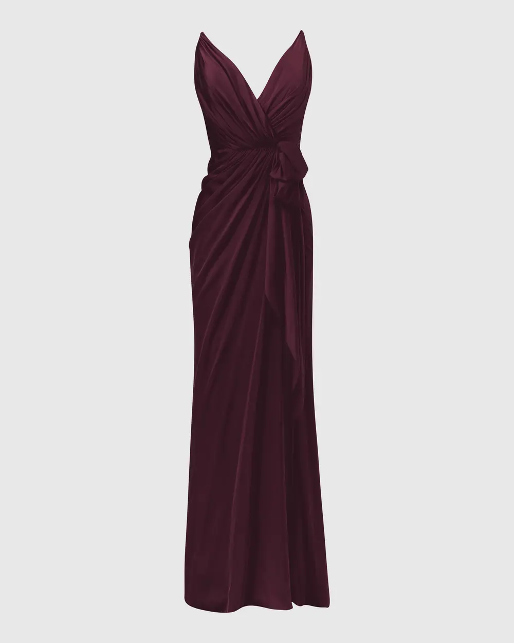 Swallow Neck Draped Evening Dress