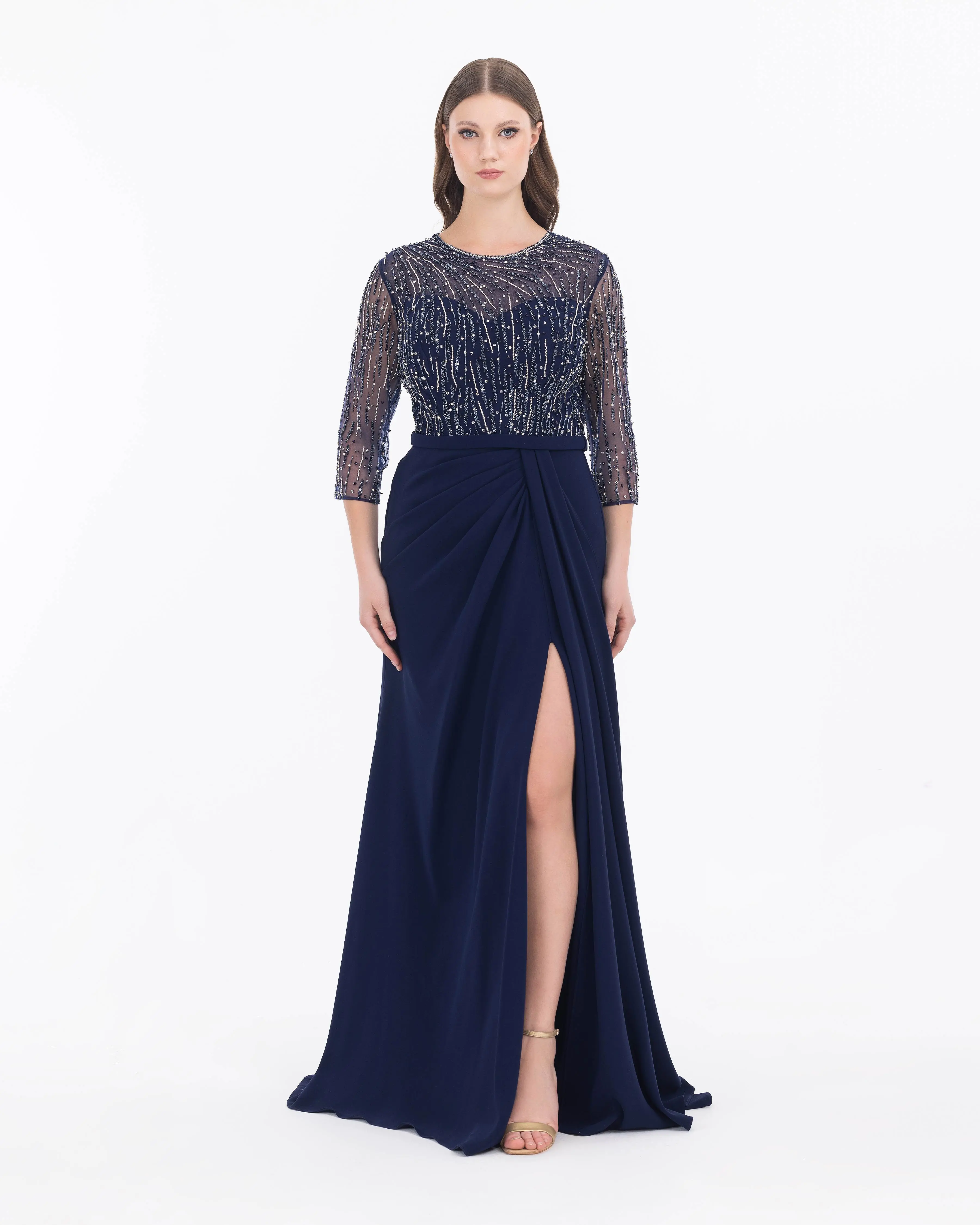 Plus Size Truvakar Sleeve Lace Evening Dresses