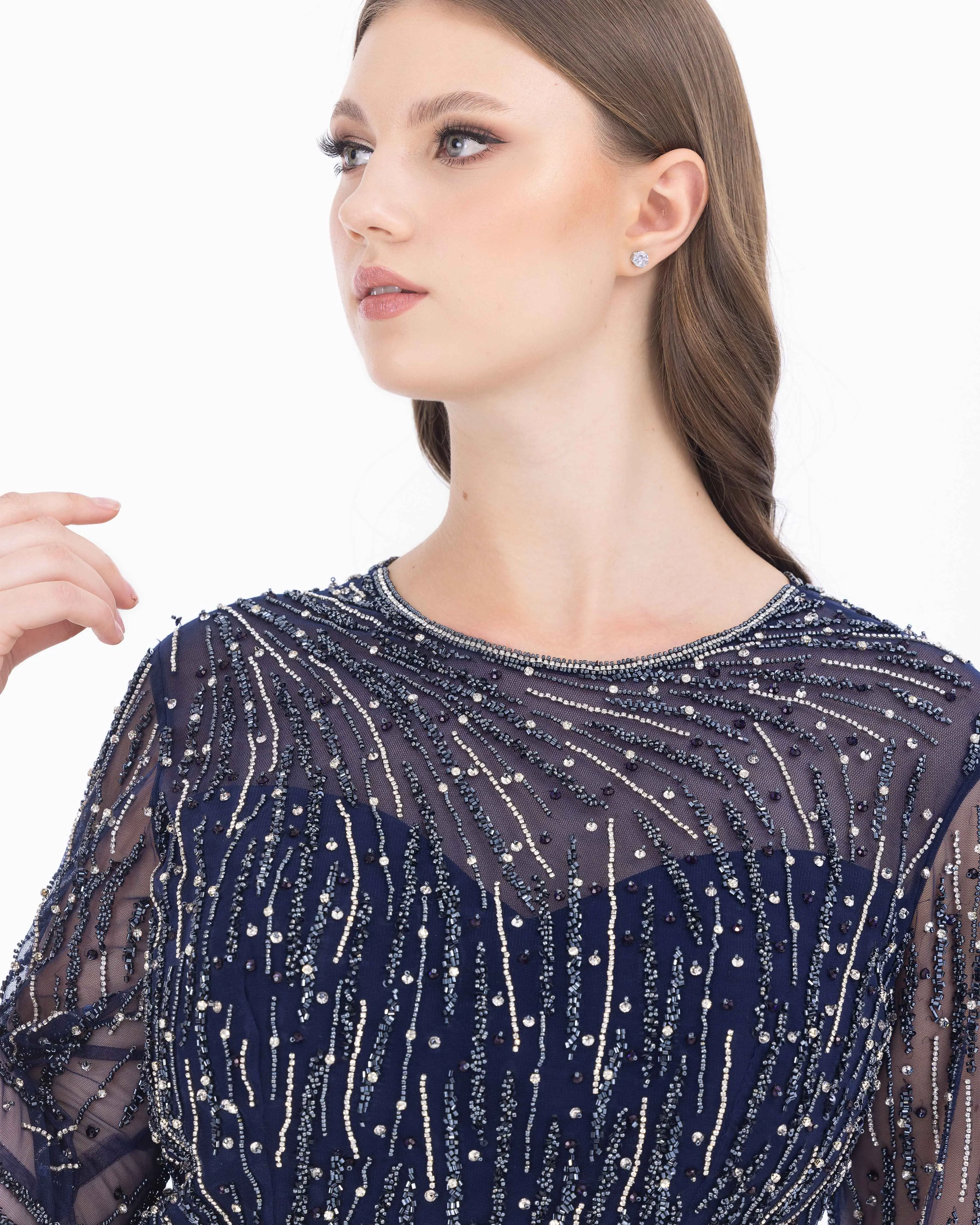 Plus Size Truvakar Sleeve Lace Evening Dresses