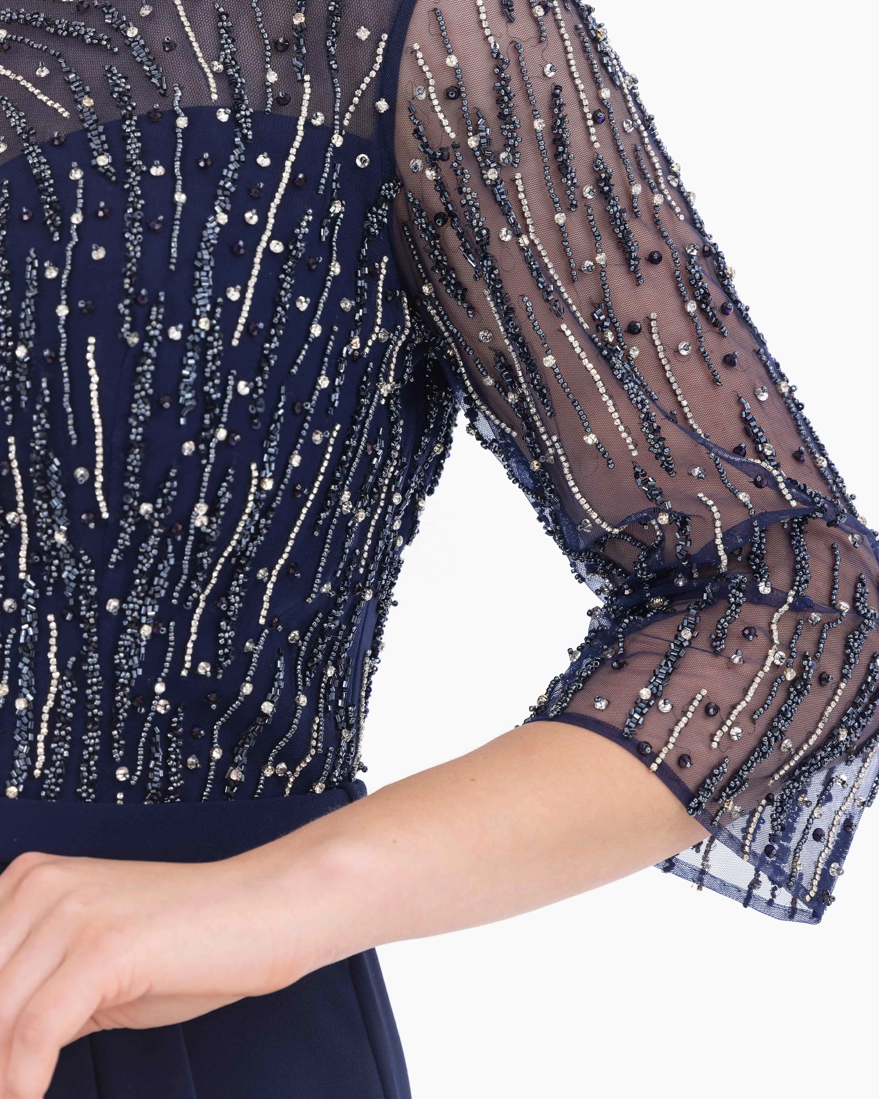 Plus Size Truvakar Sleeve Lace Evening Dresses