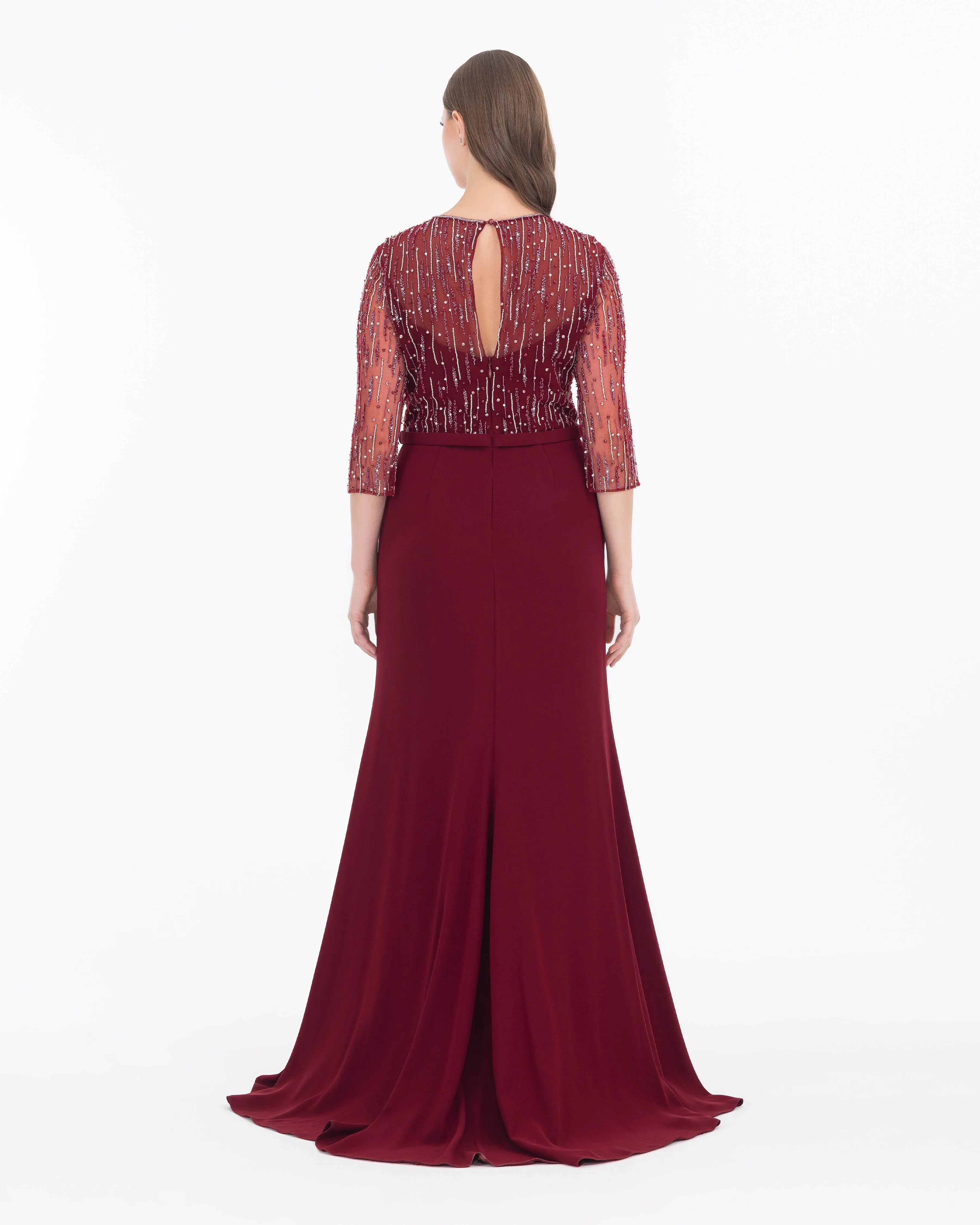 Plus Size Truvakar Sleeve Lace Evening Dresses