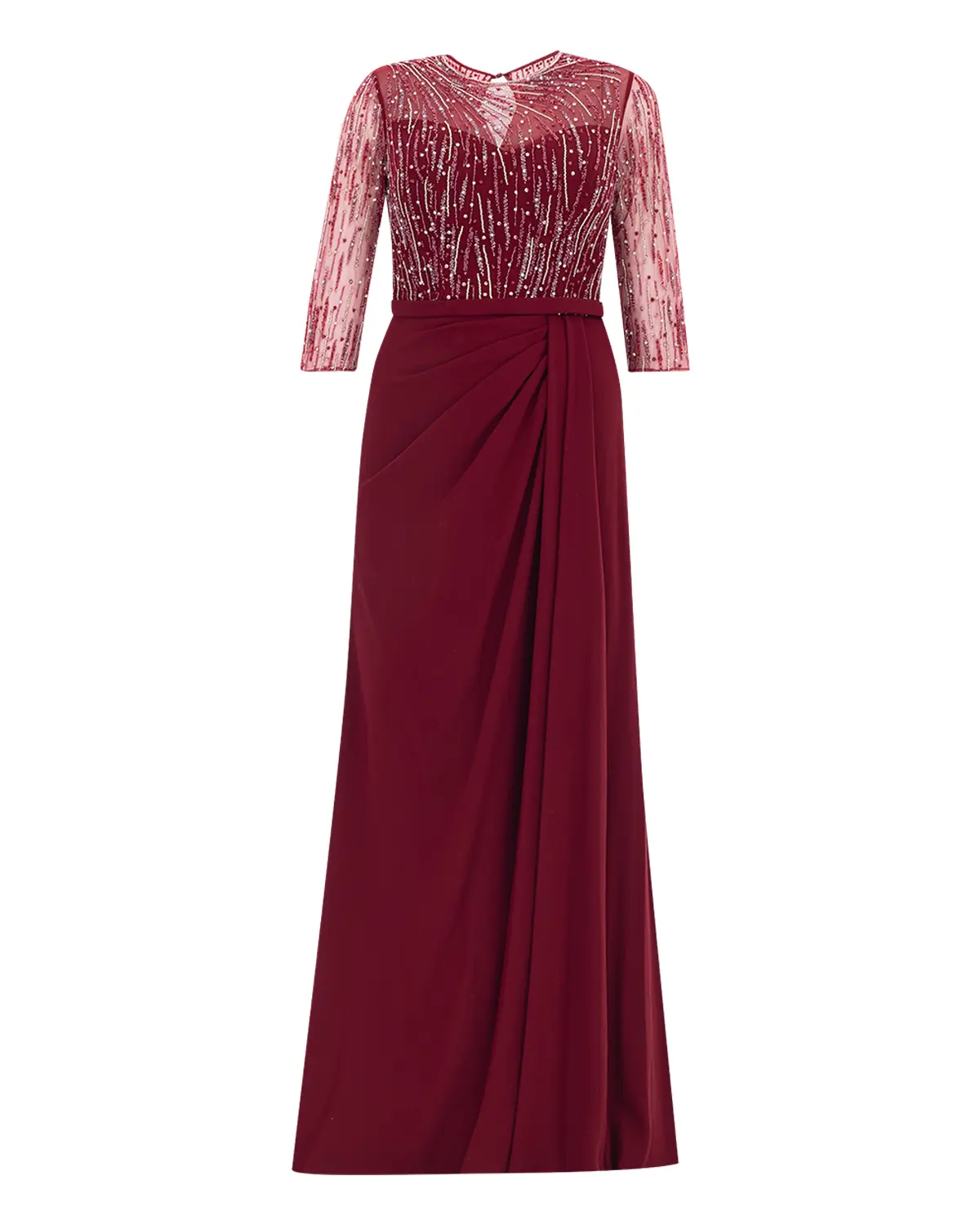 Plus Size Truvakar Sleeve Lace Evening Dresses